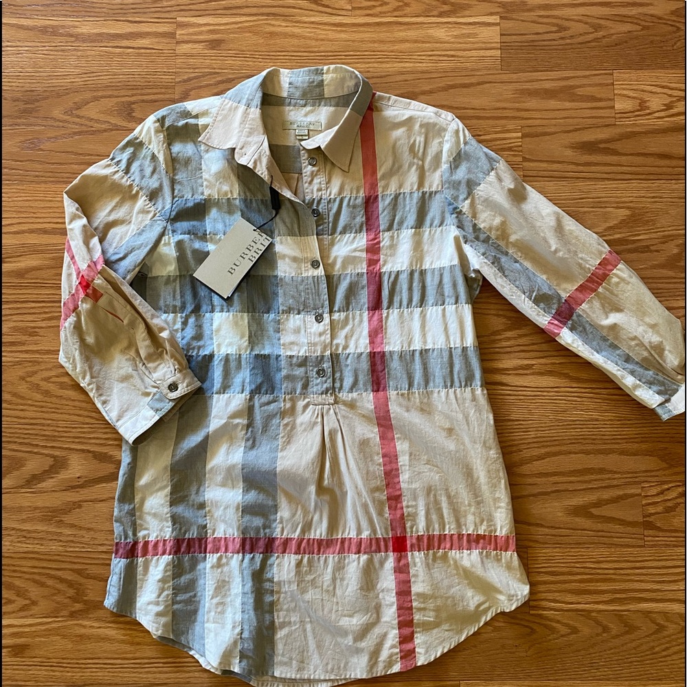 Net Burberry nova check tunic shirt plaid